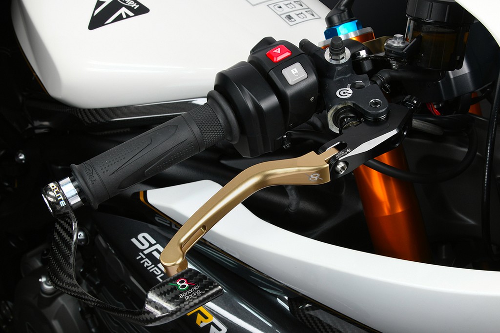 Bonamici Racing Aluminium Lever Protection - Clutch Side for the BMW S 1000 R 2021-2023 Bonamici Racing Aluminium Lever Protection - Clutch Side for the BMW S 1000 R 2021-2023